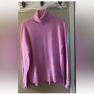 J Crew Pink Turtle Neck Sweater Size Mefium